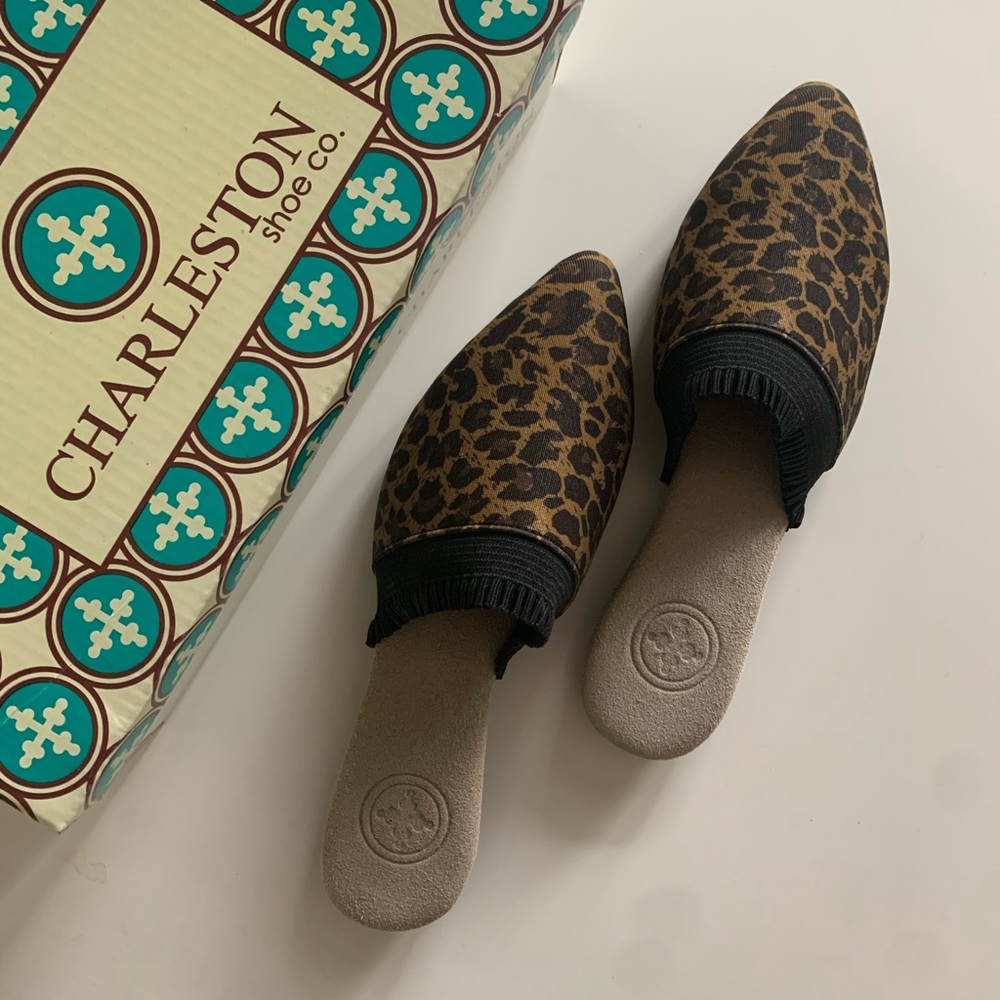 Charleston Shoe Co. - Leopard Print Mule - Size: 6